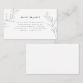 Visite Carte de demande de feuille de feuille de feuillag (Devant / Derrière)