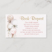 Visite Carte de demande de livre pour fille avec ballon (Devant)