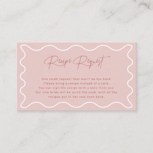 Visite Carte de demande de recette de bordure rose et bla