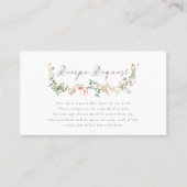 Visite Carte de demande de recette de fleurs sauvages rom (Devant)