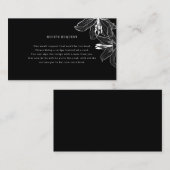 Visite Carte de demande de recette de lys floraux noirs e (Devant / Derrière)