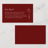 Visite Carte de demande de recette d'illustration florale (Devant / Derrière)