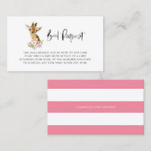 Visite Carte de demande de réservation d'aquarelle bébé G (Devant / Derrière)