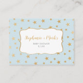 Visite Carte de demande de réservation de Blue Gold Stars (Dos)