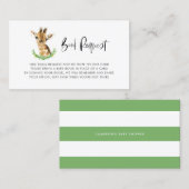 Visite Carte de demande de réservation de l'aquarelle béb (Devant / Derrière)