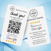 Visite Carte de demande de révision Google avec code QR