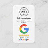Visite Carte de demande de révision Google avec logo et c (Devant)