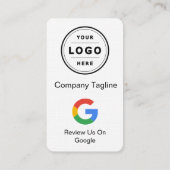 Visite Carte de demande de révision Google avec logo et c (Dos)