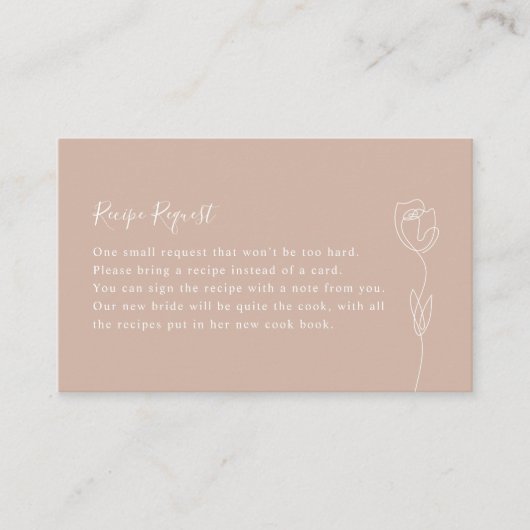 Visite Carte de demande de Rose de ligne de lunettes (Devant)