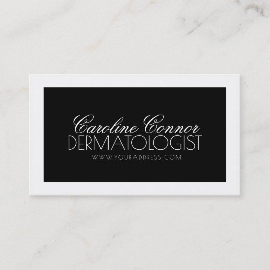 Visite Carte de design noir & blanc (Devant)