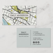 VISITE CARTE DE DÉTAIL DES MASSACHUSETTS DE L'UNIVERSITÉ  (Devant / Derrière)