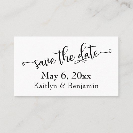 Visite Carte de détails de mariage à conserver 'Save the (Devant)