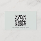 Visite Carte de détails de site web de mariage au code QR (Dos)