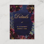 Visite Carte de détails Marine Bordeaux Online RSVP (Dos)