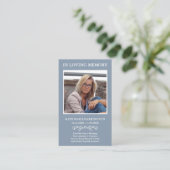 Visite Carte de deuil photo simple moderne (Debout devant)