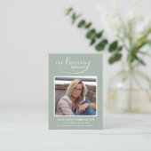 Visite Carte de deuil photo simple moderne (Debout devant)