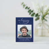 Visite Carte de deuil photo simple moderne (Debout devant)