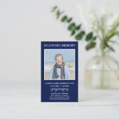 Visite Carte de deuil photo simple moderne (Debout devant)
