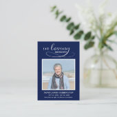 Visite Carte de deuil photo simple moderne (Debout devant)