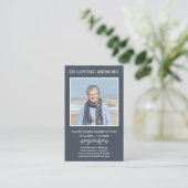 Visite Carte de deuil photo simple moderne (Debout devant)