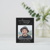 Visite Carte de deuil photo simple moderne (Debout devant)