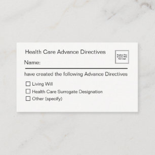 Visite Carte de directives anticipée de soins de santé