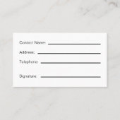 Visite Carte de directives anticipée de soins de santé (Dos)