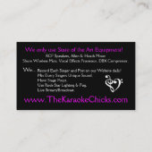 Visite Carte de divertissement de karaoke (Dos)