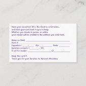 Visite Carte de don NM (Dos)