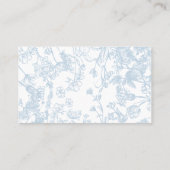 Visite Carte de douche à affichage floral Blue Chinoiseri (Dos)