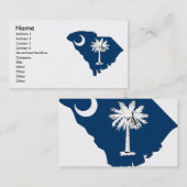 Visite Carte de drapeau de la Caroline du Sud (Devant / Derrière)