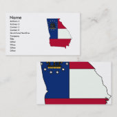 Visite Carte de drapeau de la Géorgie (Devant / Derrière)