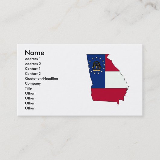 Visite Carte de drapeau de la Géorgie (Devant)