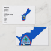 Visite Carte de drapeau de la Guam (Devant / Derrière)
