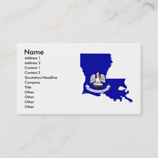 Visite Carte de drapeau de la Louisiane (Devant)