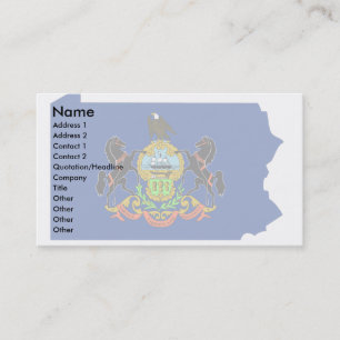 Visite Carte de drapeau de la Pennsylvanie