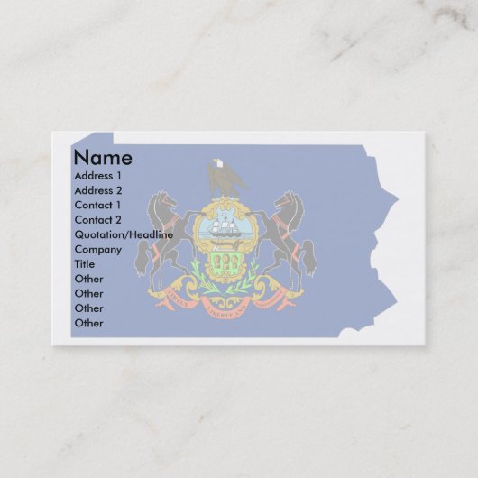 Visite Carte de drapeau de la Pennsylvanie (Devant)