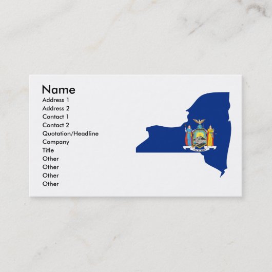 Visite Carte de drapeau de New York (Devant)