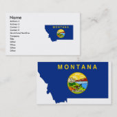 Visite Carte de drapeau du Montana (Devant / Derrière)