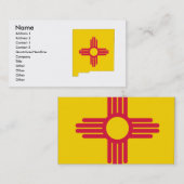 Visite Carte de drapeau du Nouveau Mexique (Devant / Derrière)