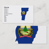 Visite Carte de drapeau du Vermont (Devant / Derrière)