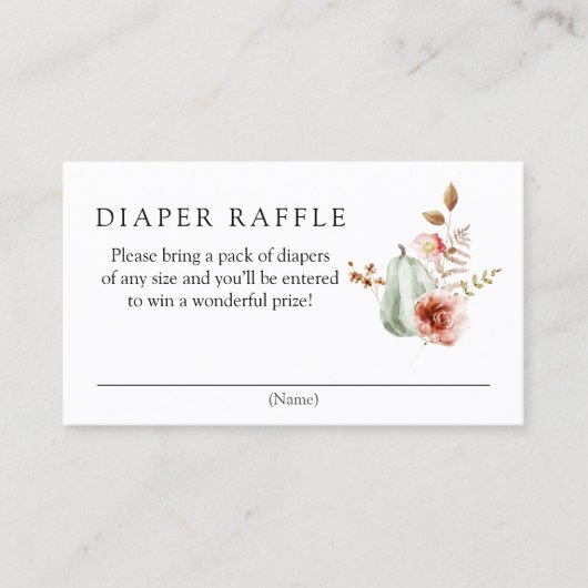 Visite Carte de fermeture citrouille à rabat pour couches (Devant)