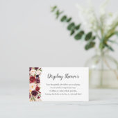 Visite Carte de Fête de l'mariée d'affichage Floral Marsa (Debout devant)