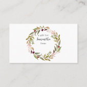 Visite Carte de Fête de l'mariée d'affichage Floral Marsa (Dos)