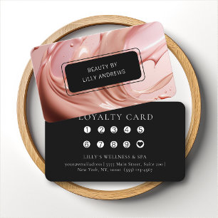 Visite Carte de Fidélité 10 Blush Pink Beauty Heart Salon
