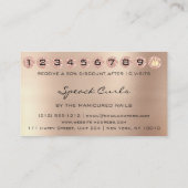 Visite Carte de fidélité 10 Punch Curly Coiffeuse fille (Dos)