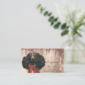 Visite Carte de fidélité 10 Punch Curly Coiffeuse fille (Debout devant)