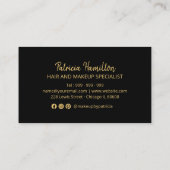 Visite Carte de fidélité 10 Salon de coiffure Bold Gold M (Dos)