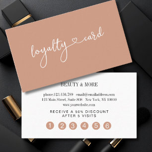 Visite Carte de fidélité 5 Ongles Cils Beauté