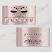 Visite Carte de fidélité 6 Maquillage Eyebrow Eyes Lashes (Devant / Derrière)